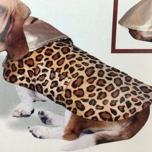LAST ONE Doggiduds Reversible Animal Gold Print Dog Jacket Coat L